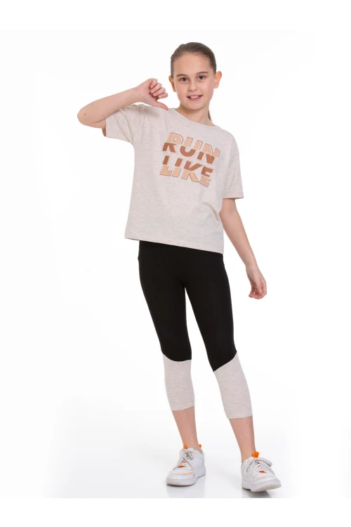 Run Baskılı Taytlı Takım 73251