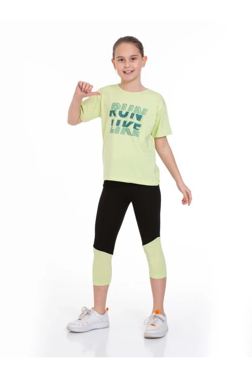 Run Baskılı Taytlı Takım 73251