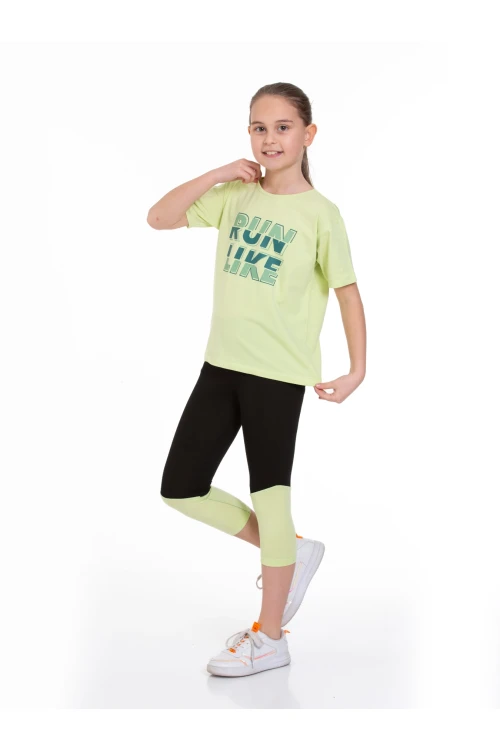 Run Baskılı Taytlı Takım 73251