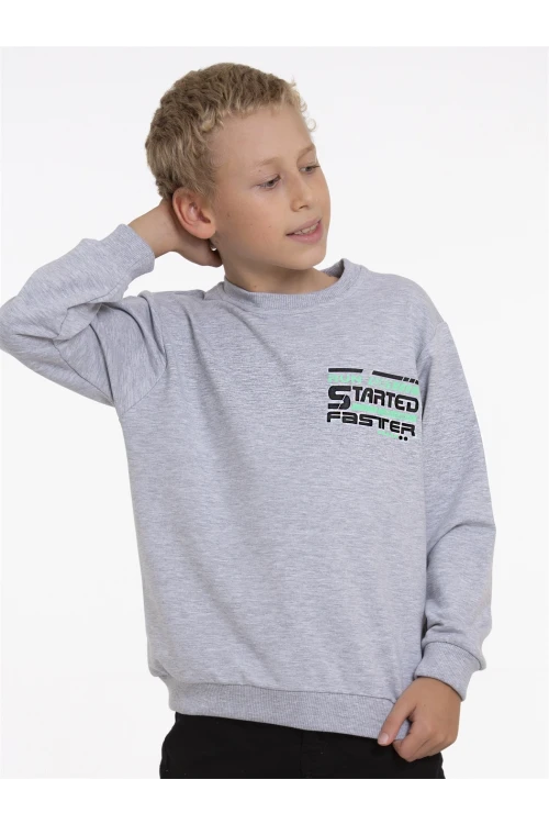 Run Started Baskılı Sweat 54452