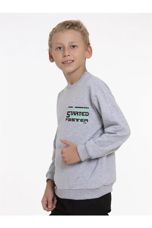 Run Started Baskılı Sweat 54452