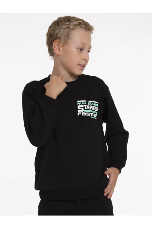 Run Started Baskılı Sweat 54452