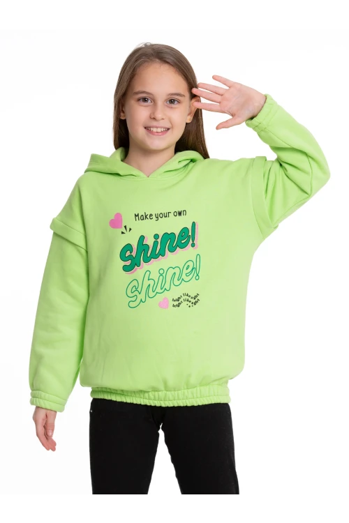 Shine Baskılı Kapuşonlu Sweat 54551