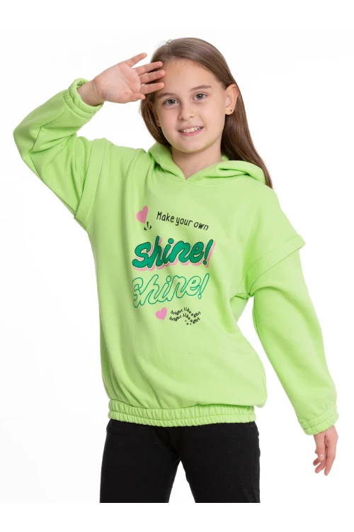 Shine Baskılı Kapuşonlu Sweat 54551