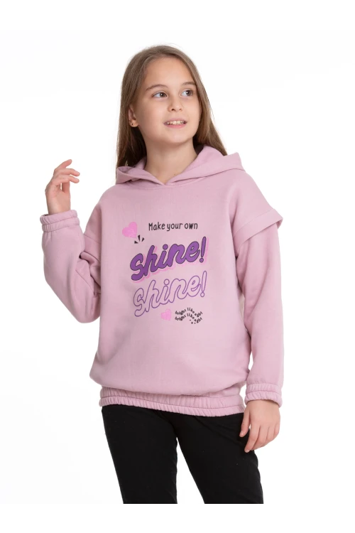 Shine Baskılı Kapuşonlu Sweat 54551