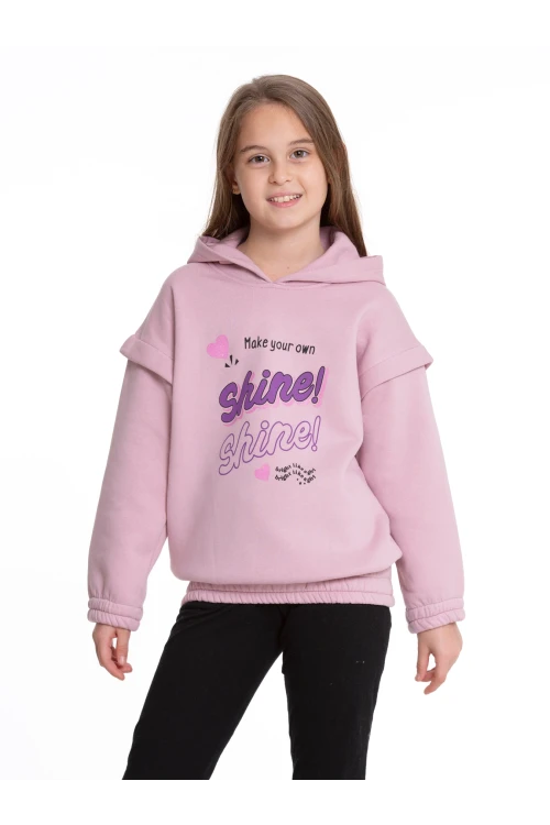 Shine Baskılı Kapuşonlu Sweat 54551