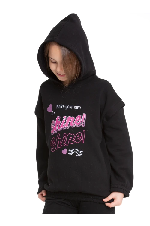 Shine Baskılı Kapuşonlu Sweat 54551