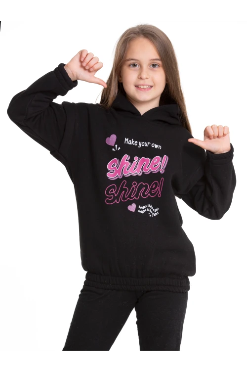 Shine Baskılı Kapuşonlu Sweat 54551