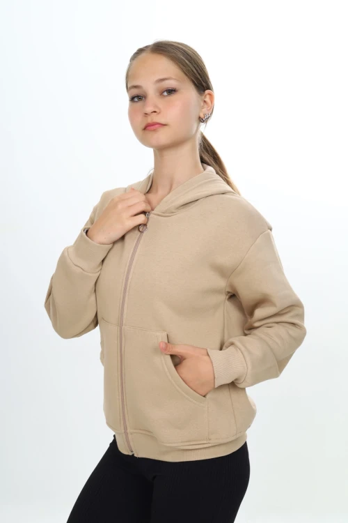 Sırt Baskılı Kız Çocuk Hırka 7178