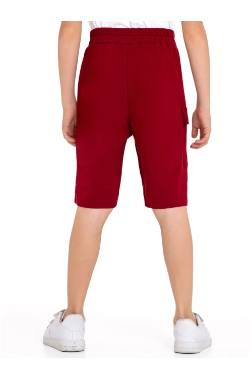 Skate Baskılı Kargo Cepli Erkek Çocuk Şort 73653