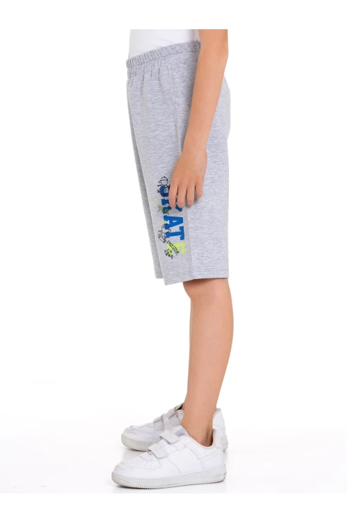 Skate Baskılı Kargo Cepli Erkek Çocuk Şort 73653