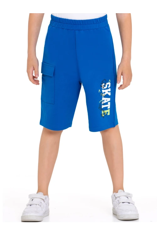 Skate Baskılı Kargo Cepli Erkek Çocuk Şort 73653