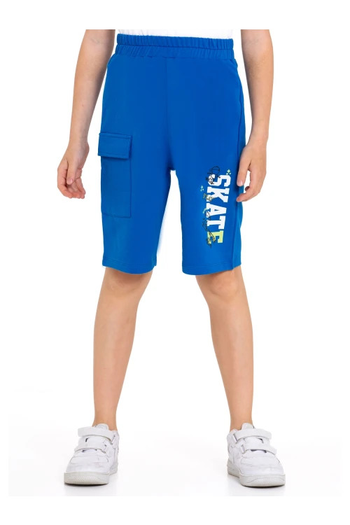 Skate Baskılı Kargo Cepli Erkek Çocuk Şort 73653