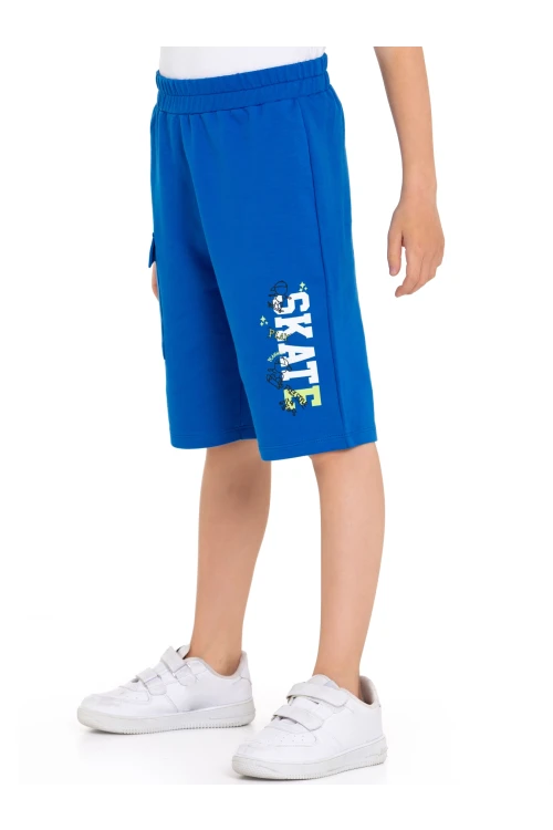 Skate Baskılı Kargo Cepli Erkek Çocuk Şort 73653