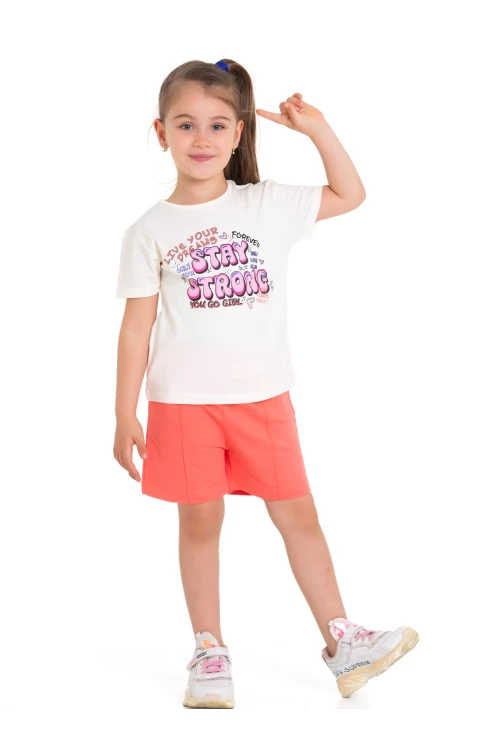 Stay Strong Baskılı Şortlu Takım 73204