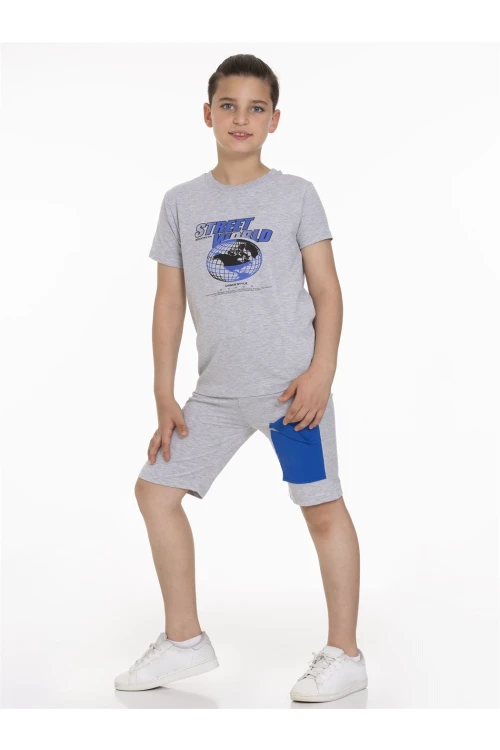 Street World Baskılı Şortlu Takım 63402