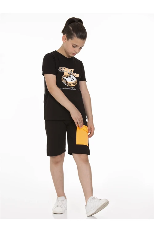 Street World Baskılı Şortlu Takım 63402