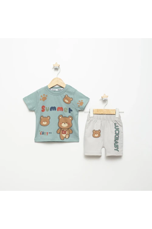 Summer Cuet Baskılı Şortlu Takım 15102
