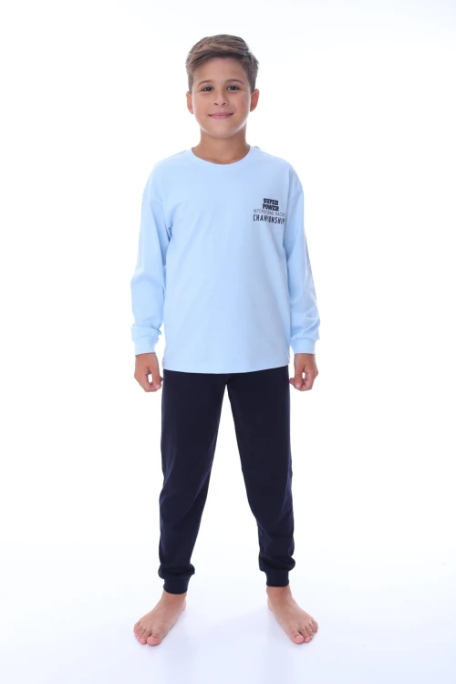 Super Power Baskılı Erkek Çocuk Pijama Takımı 36203