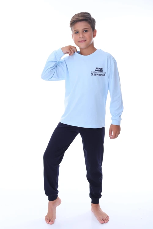 Super Power Baskılı Erkek Çocuk Pijama Takımı 36203