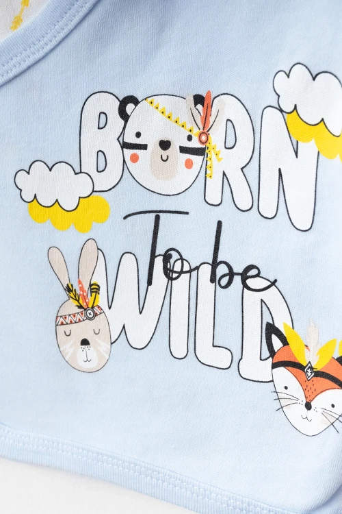 Tavşan Baskılı Erkek Bebek 5li Set 3003