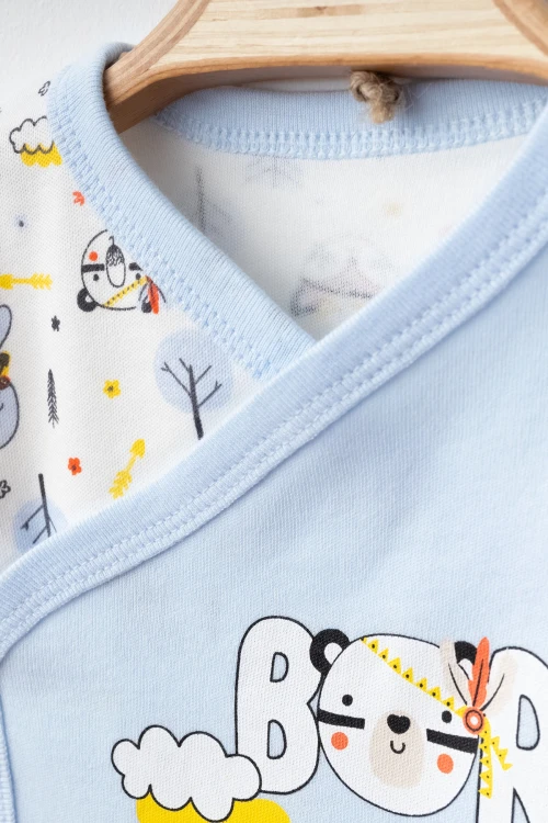 Tavşan Baskılı Erkek Bebek 5li Set 3003