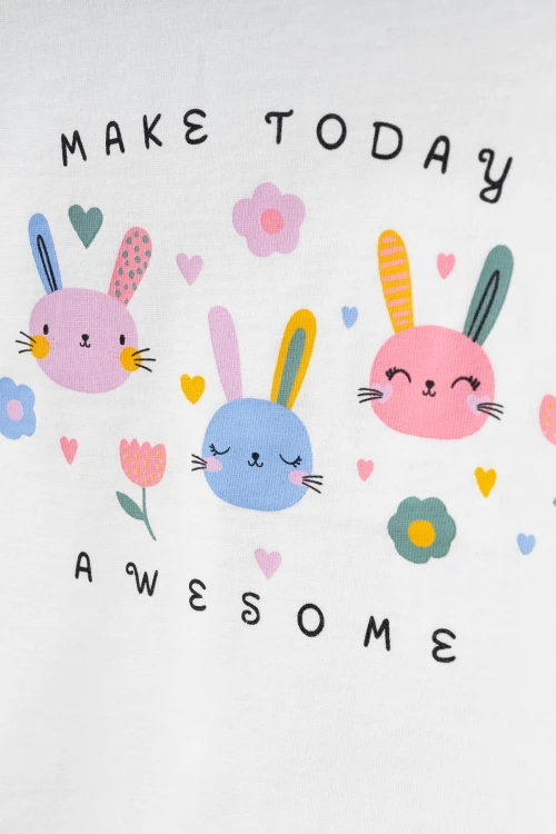 Tavşan Baskılı Taytlı Bebek Takım 2002