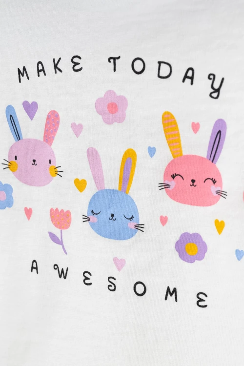 Tavşan Baskılı Taytlı Bebek Takım 2002