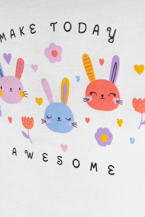 Tavşan Baskılı Taytlı Bebek Takım 2002