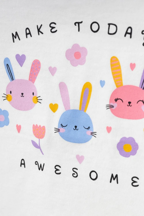 Tavşan Baskılı Taytlı Bebek Takım 2002