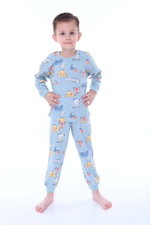 Timsah-Fil Desenli Pijama Takımı 32221