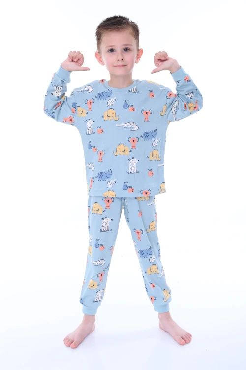 Timsah-Fil Desenli Pijama Takımı 32221