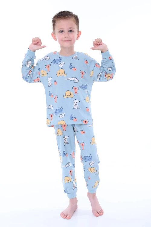 Timsah-Fil Desenli Pijama Takımı 32221
