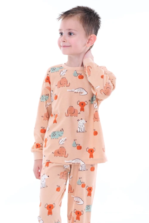 Timsah-Fil Desenli Pijama Takımı 32222