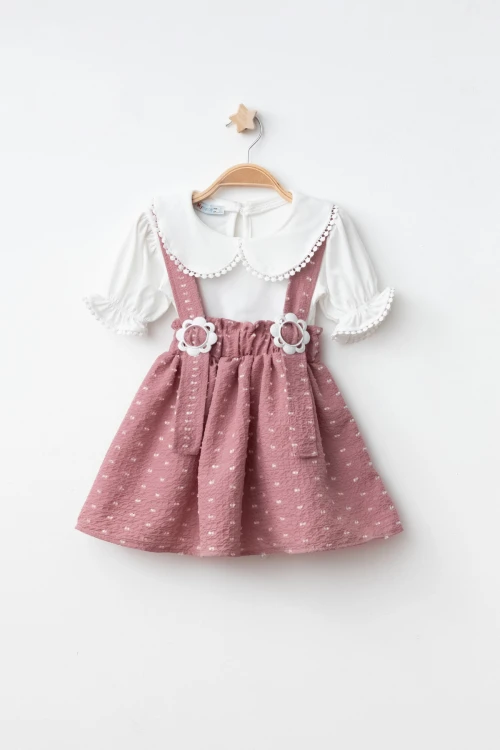 Toka Detaylı Jile Elbise 10093