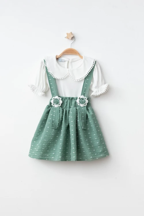 Toka Detaylı Jile Elbise 10093