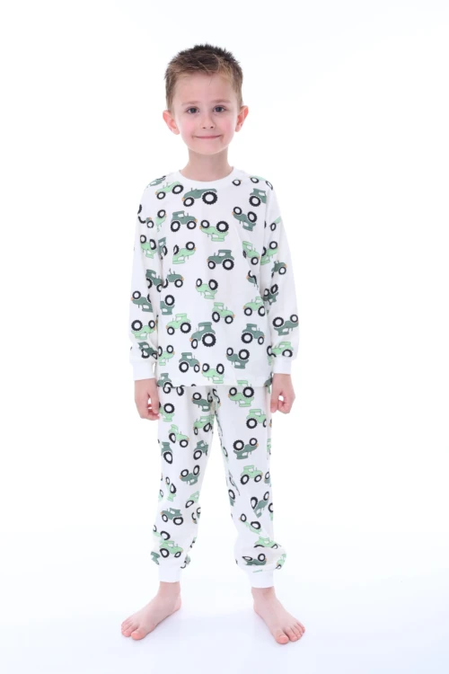 Traktör Desenli Erkek Çocuk Pijama Takımı 32217