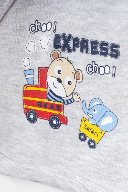 Tren Baskılı Erkek Bebek 5li Set 3001