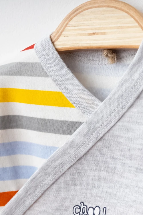 Tren Baskılı Erkek Bebek 5li Set 3001