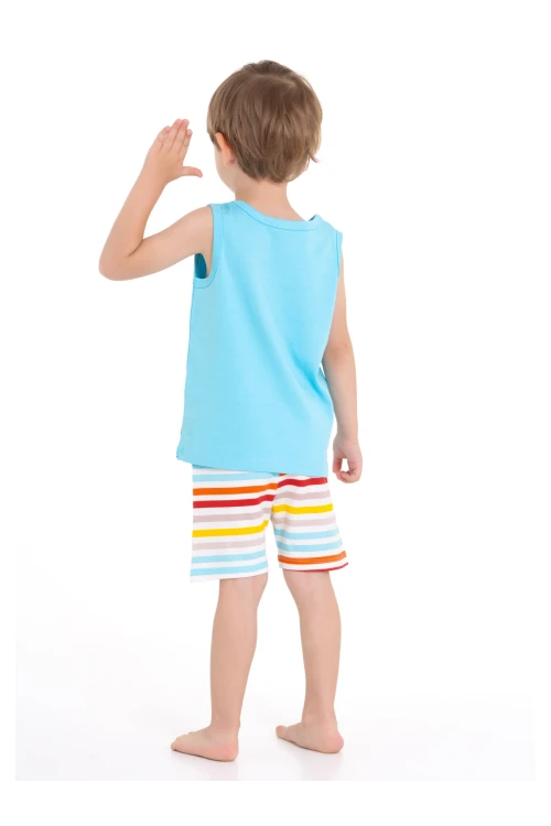 Tren Baskılı Şortlu Pijama Takım 54220