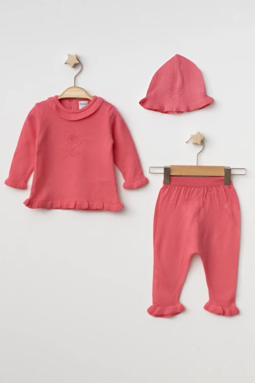 Triko Noktalı Kız Takım 4029