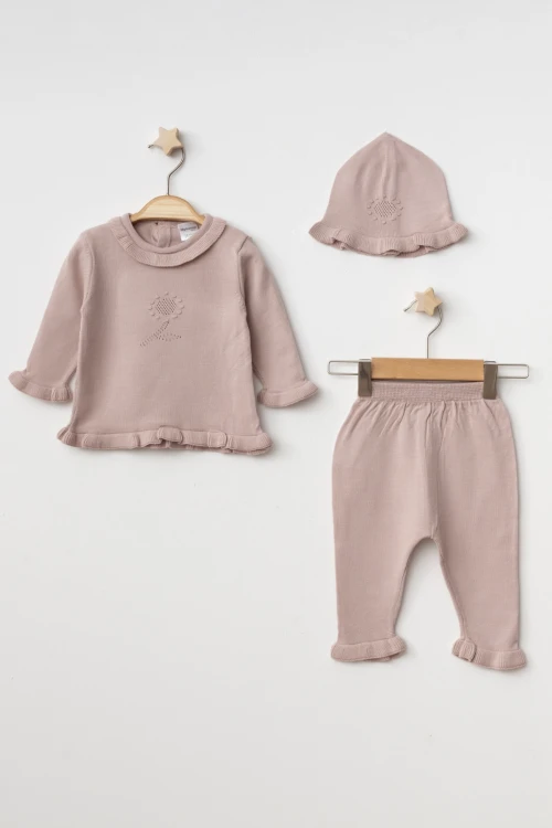 Triko Noktalı Kız Takım 4029