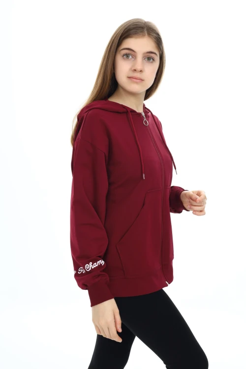 Tru For Baskılı Kız Hırka 7123