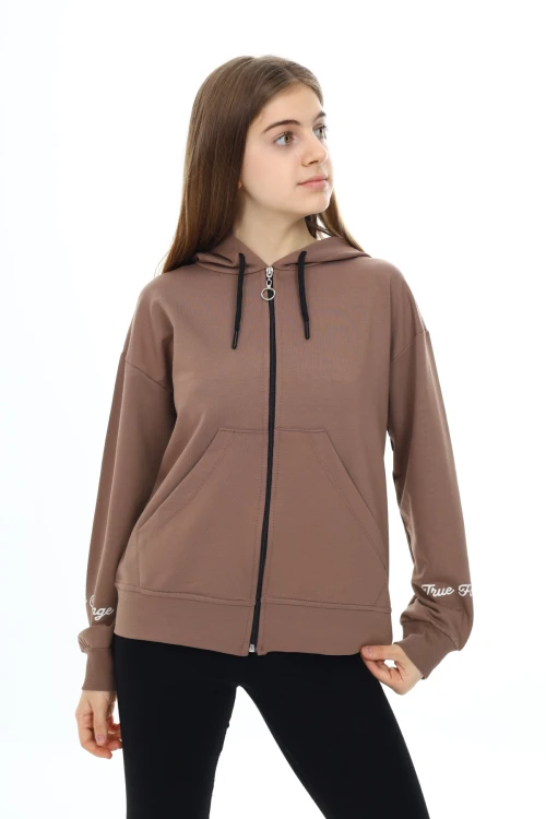 Tru For Baskılı Kız Hırka 7123