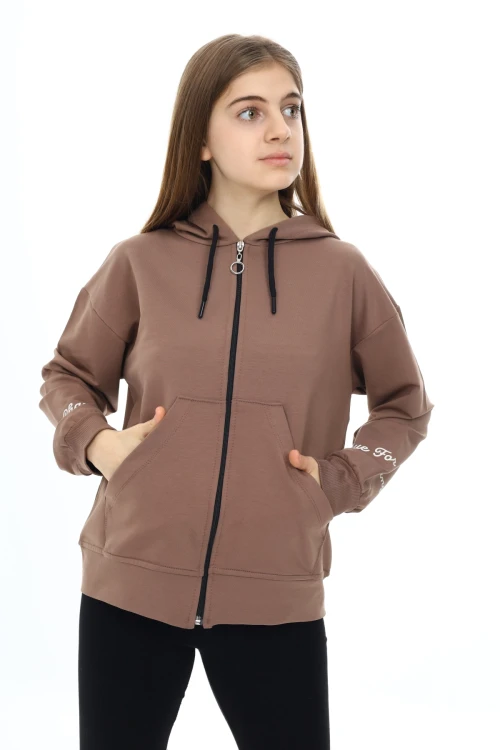 Tru For Baskılı Kız Hırka 7123