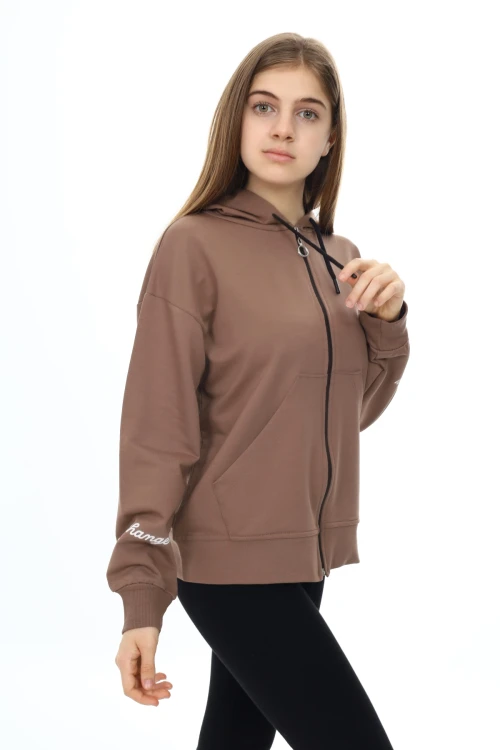 Tru For Baskılı Kız Hırka 7123