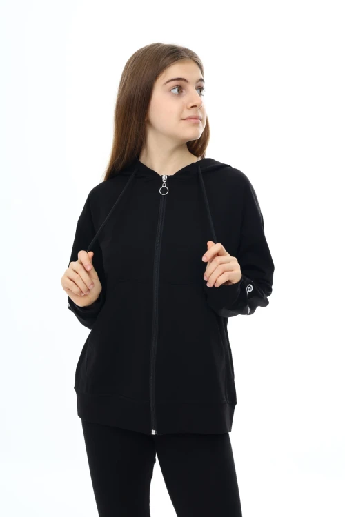 Tru For Baskılı Kız Hırka 7123