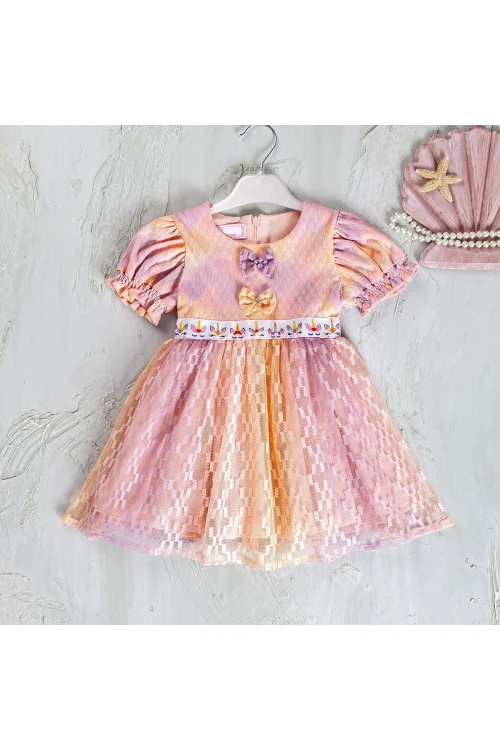 Tül Detaylı Elbise 23129