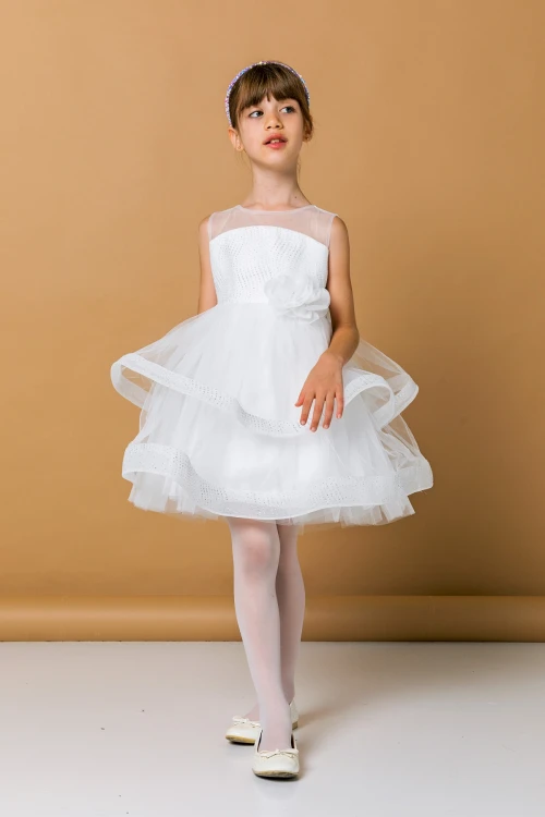 Tüllü Beli Fiyonklu Abiye 2206