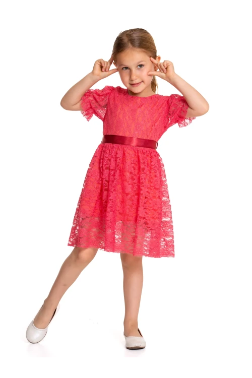 Tüllü Detaylı Elbise 73515